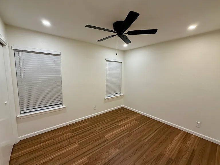 Back bedroom across bathroom