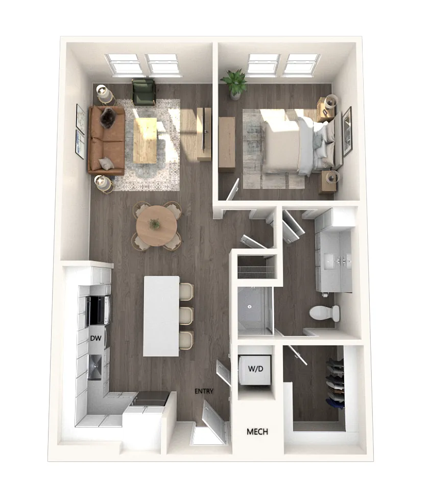 Floor plan A2-767sf-nodim