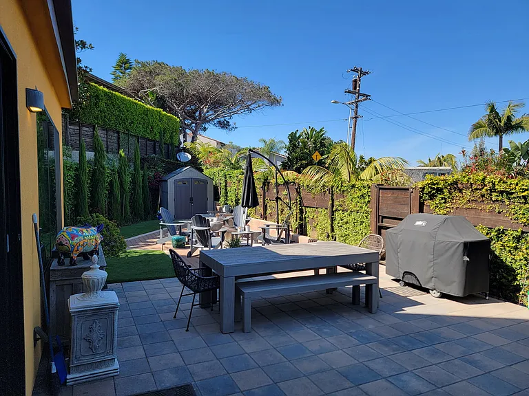 So much private yard space so close to the beach
