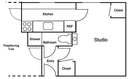 Floor plan Studio