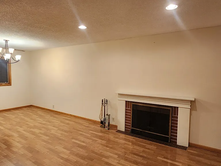 living room and view in the dining room