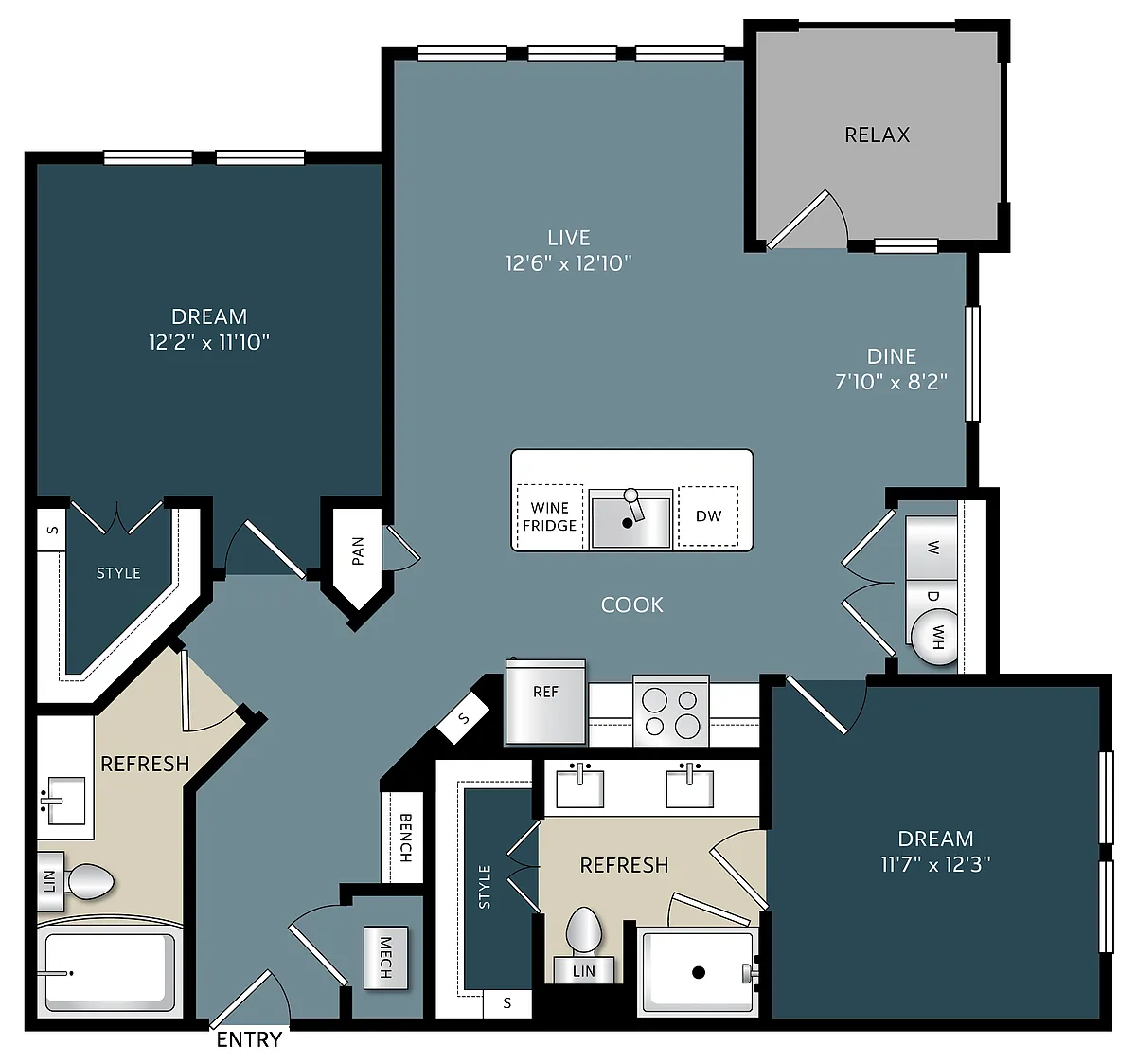 Floor plan B3