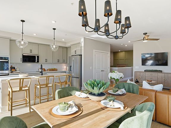 The dining area of the Scarlet by Brookfield Residential.