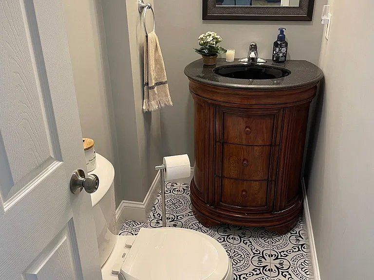 First floor half bath