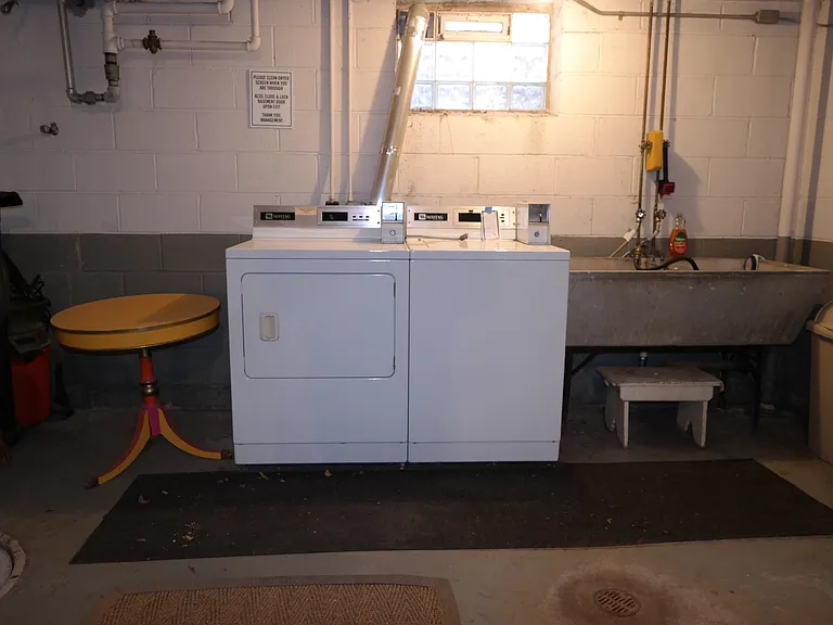 Commercial laundry $1.00 for wash and $.75 for dryer.