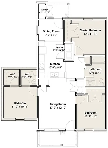 Floor plan 3 bedroom