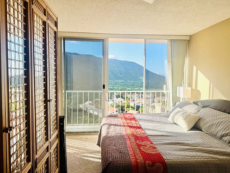 Bedroom with amazing view! Lots of storage space!