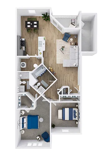 Floor plan 2X2EPR - Redwood