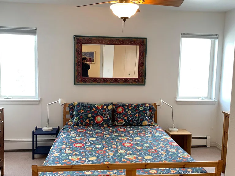 Bedroom on second floor. Queen bed with memory foam mattress.
