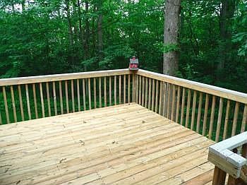 The deck provides another entertaining space!