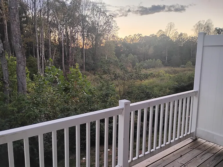 Private deck with nature views
