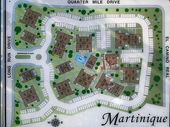 Map of complex. Unit number is 102, which is in the middle of the complex on the south side.