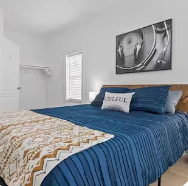 Guest Bedroom 1- Bathroom adjacent, Large room.