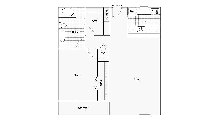 Floor plan The Res 1 Unfurnished