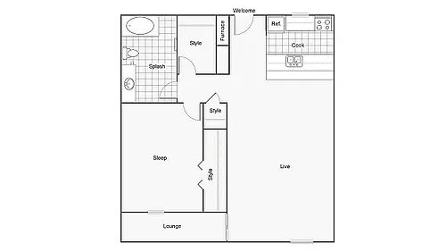 Floor plan The Res 1 Upgraded Unfurnished