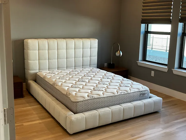 primary bedroom - low profile queen bed