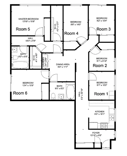Floor plan 10777 Ashton 102 Single Room 4
