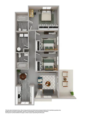 Floor plan 3 Bedroom 2 Bathroom