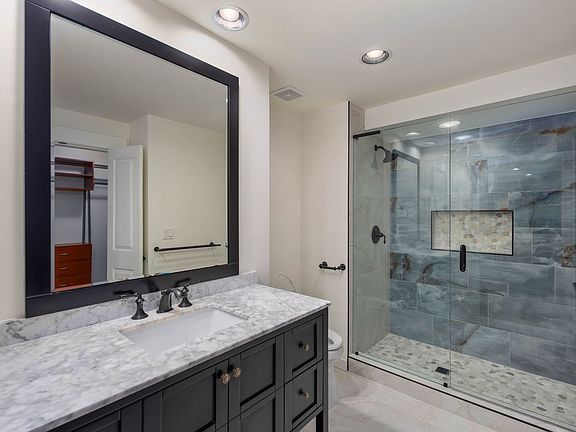 Primary bathroom with walk in shower