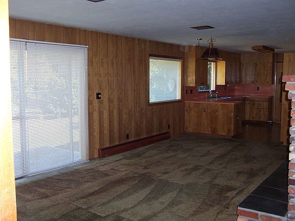 Dining area with slider out to the patio