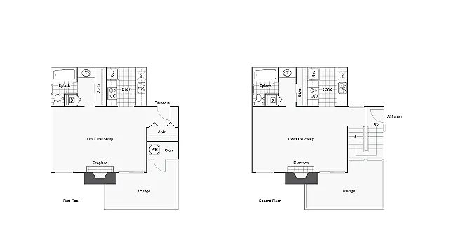 Floor plan Studio Washer Dryer