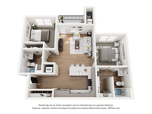 Floor plan Two Bedroom E