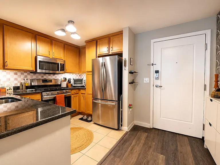 kitchen includes new Samsung stainless steel appliances