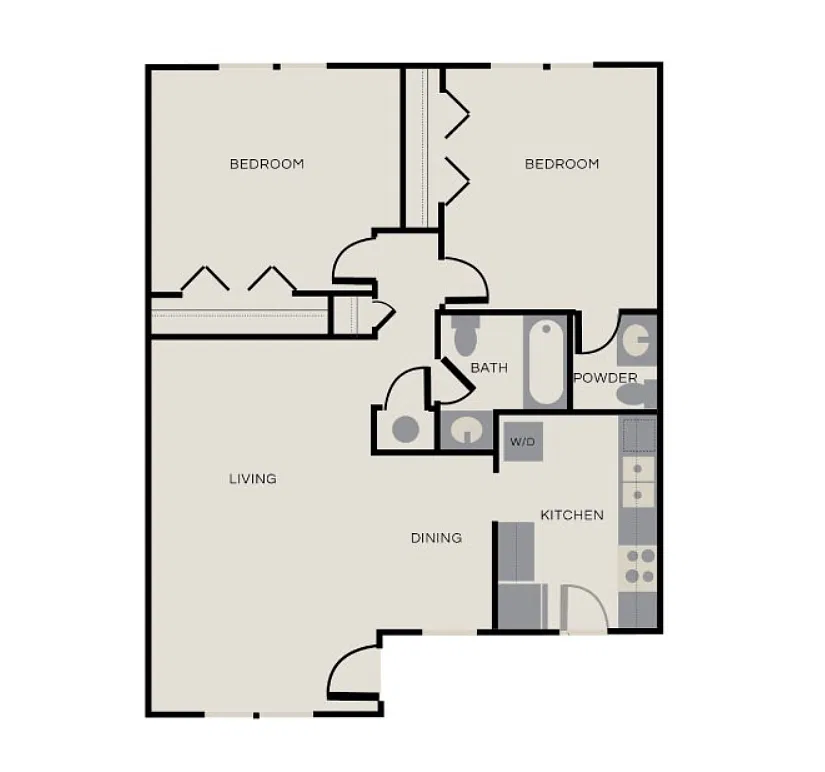 Floor plan 2x1.5 | Renovated Furnished