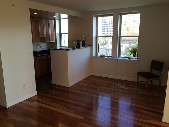 Large living and dining rooms with open kitchen layout