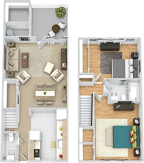 Floor plan Oxford Townhome Upgraded