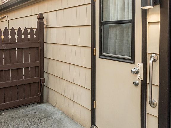 Private entry to studio apartment.