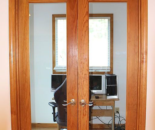 Office with french doors
