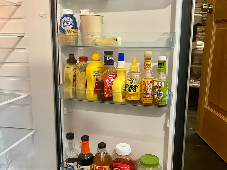 All the condiments you could possibly need.