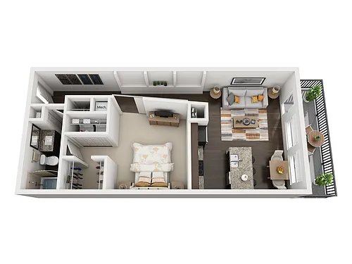 Floor plan S-4 Deluxe Studio w/ Patio