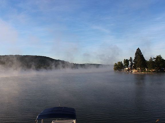 Upper deck view with fog