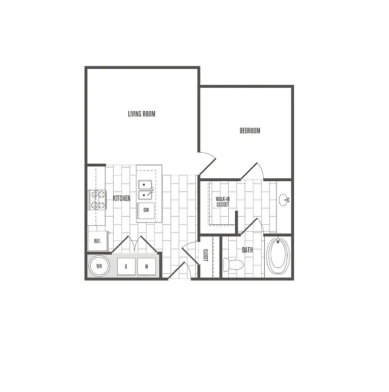 Floor plan One-Bedroom