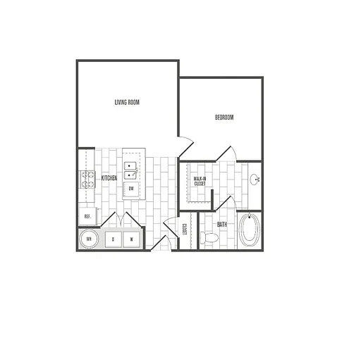 Floor plan One-Bedroom