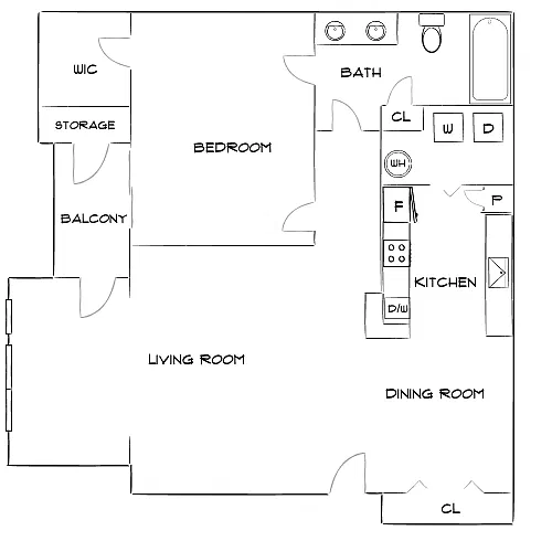 Floor plan Design 1B