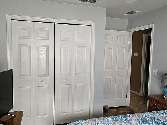 Large closet with shelf
