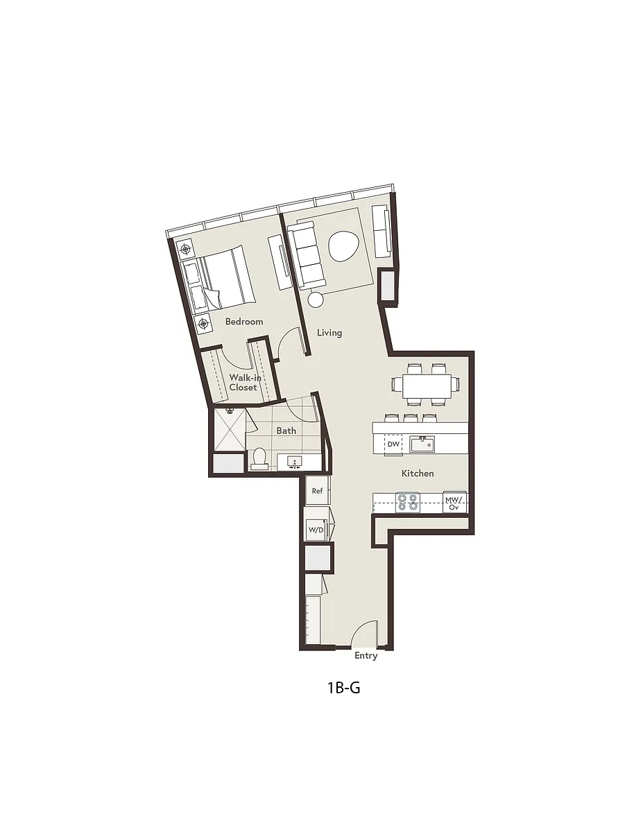 Floor plan 1B-G