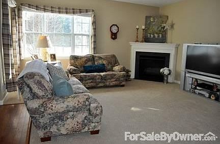 Cozy corner fireplace to keep you warm.