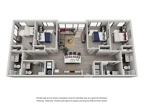 Floor plan 4 Bedroom 4 Bathroom D
