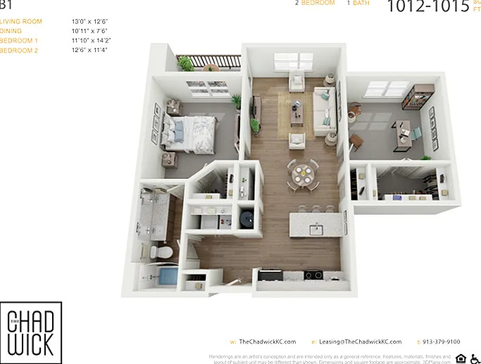 2 bedroom, 1 bathroom 2 bedroom, 1 bathroom
