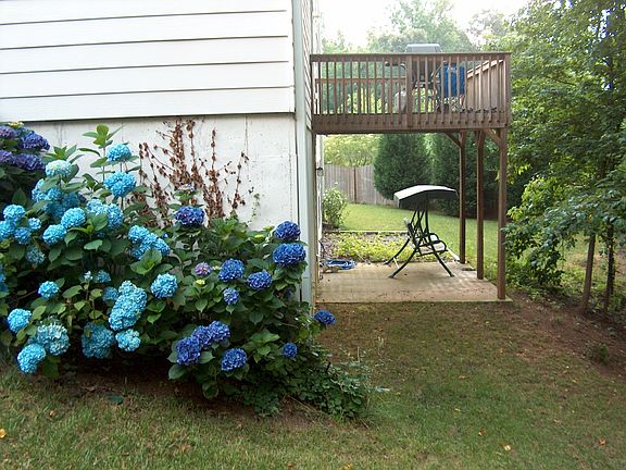 Rear of House w/open basement.