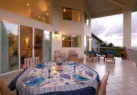 Dining on the patio