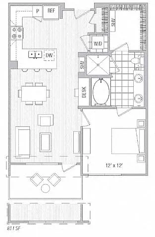Floor plan 1X1 D6-E