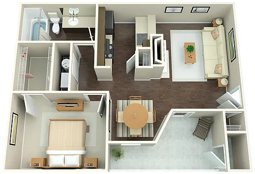 Floor plan 1x1LC