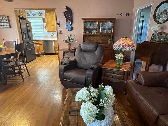 Living room and dining area