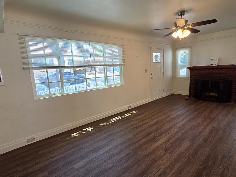 Living room with fireplace