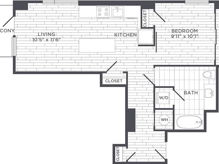 Sonnet - One Bedroom - 1 Beds - 1 Baths - 633 Sq. ft.